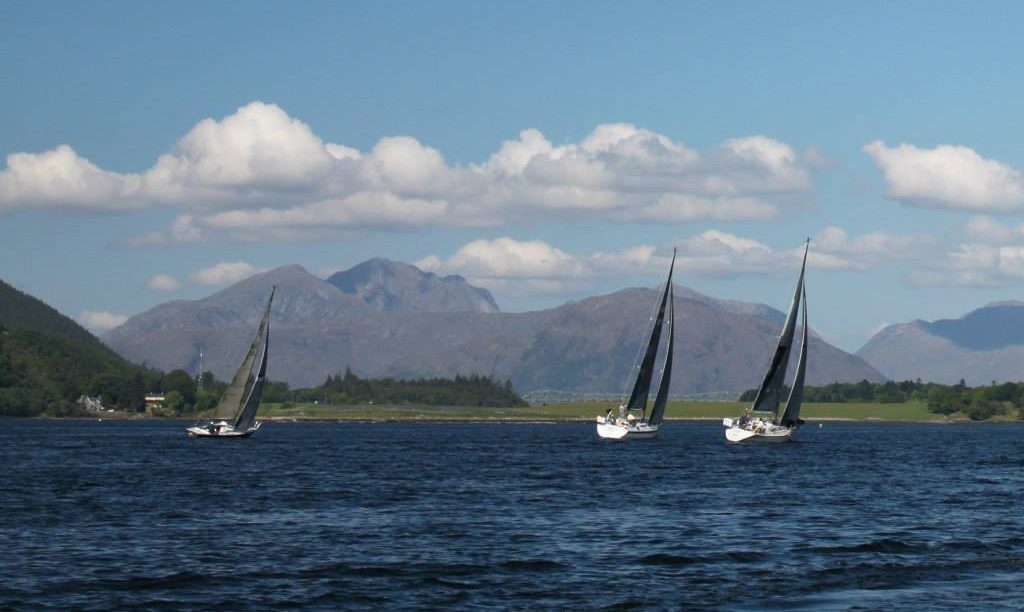 Yachts racing on Loch Leven